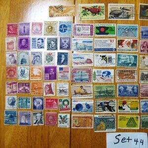 COPY - Lot Of 100 Assorted U.S. Stamps mostly from 1950 through 1981